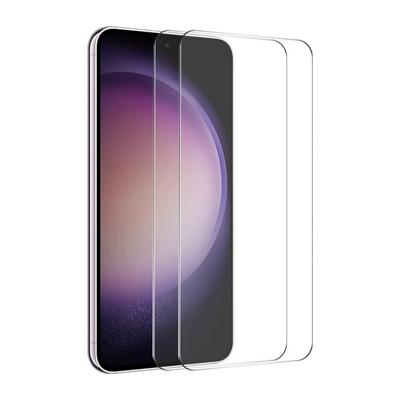 2Pcs ENKAY Hat-Prince For Samsung Galaxy S23 FE 0.26mm 9H 2.5D Arc Edge Toughened Glass Screen Protector