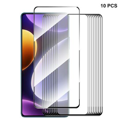 10PCS ENKAY Hat-Prince For Xiaomi Poco F5 0.26mm 9H 2.5D Full Glue Full Cover Tempered Glass Protective Film