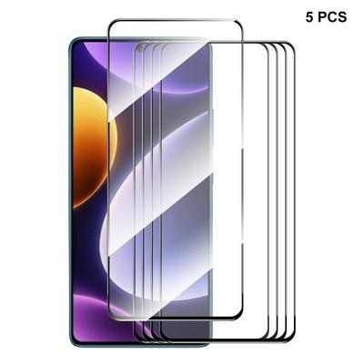 5PCS ENKAY Hat-Prince For Xiaomi Poco F5 0.26mm 9H 2.5D Full Glue Full Cover Tempered Glass Protective Film