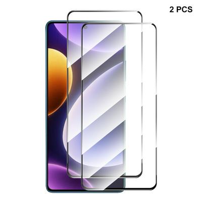 2PCS ENKAY Hat-Prince For Xiaomi Poco F5 0.26mm 9H 2.5D Full Glue Full Cover Tempered Glass Protective Film