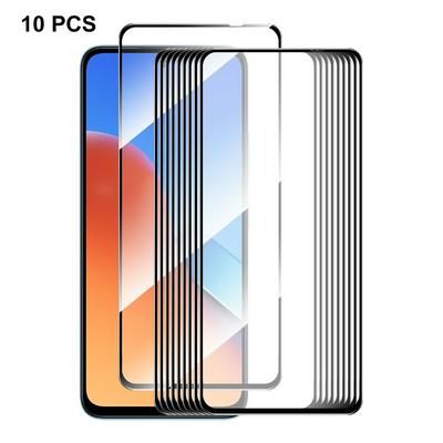 10PCS ENKAY Hat-Prince For Xiaomi Redmi 12 0.26mm 9H 2.5D Full Glue Full Cover Tempered Glass Protective Film