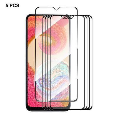 5PCS ENKAY Hat-Prince For Samsung Galaxy M04 0.26mm 9H 2.5D Full Glue Full Cover Tempered Glass Protective Film
