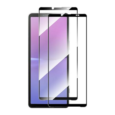 2PCS ENKAY Hat-Prince For Sony Xperia 10 V 0.26mm 9H 2.5D Full Glue Full Cover Tempered Glass Protective Film