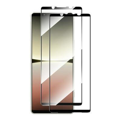 2PCS ENKAY Hat-Prince For Sony Xperia 5 V 0.26mm 9H 2.5D Full Glue Full Cover Tempered Glass Protective Film