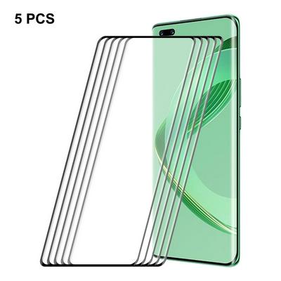 5PCS ENKAY Hat-Prince For Huawei Nova 11 Pro Full Glue Upgrade 0.26mm 9H 3D Hot Bend Curved Surface Full Screen Covered Tempered Glass Protective Film