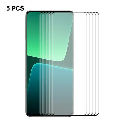 5PCS ENKAY Hat-Prince For Xiaomi 13 Pro 3D Hot Bend Curved Surface Edge Glue Full Screen Covered Tempered Glass Protective Film