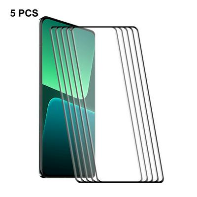5PCS ENKAY Hat-Prince For Xiaomi 13 Pro Full Glue Upgrade 0.26mm 9H 3D Hot Bend Curved Surface Full Screen Covered Tempered Glass Protective Film
