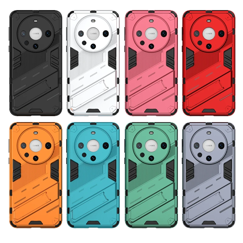 Phone Case for Huawei Mate 60 Pro Kickstand TPU + PC Protective Cell Phone Cover