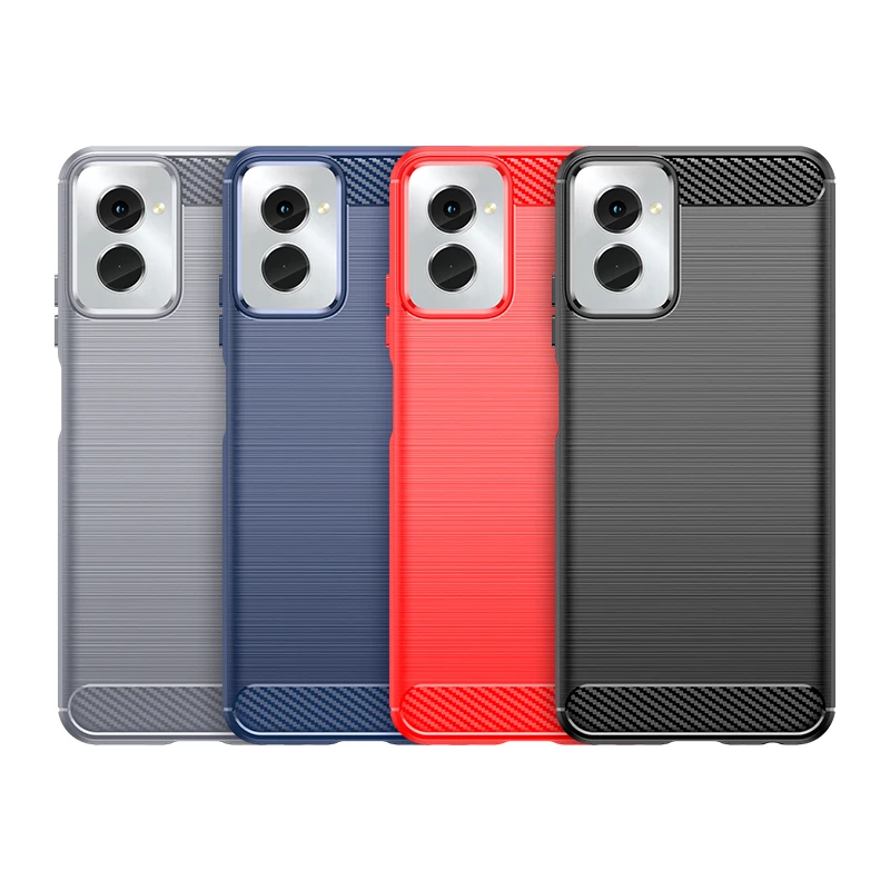 For Motorola Moto G Power 5G 2024 Carbon Fiber Drawing Series Scratch Resistant Shock Absorption Soft TPU Back Cover Case