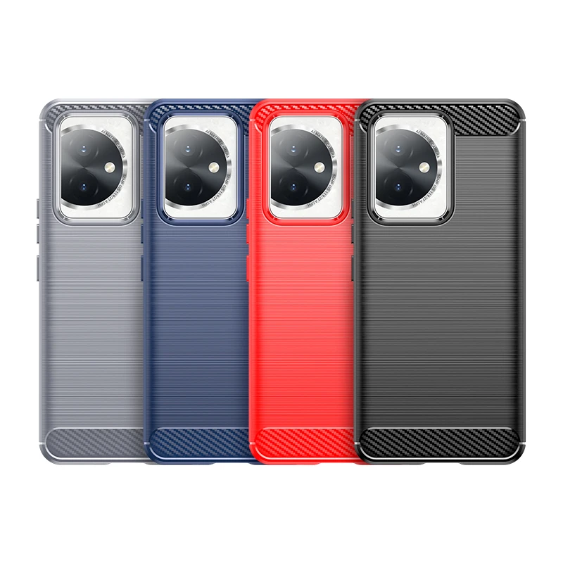 For Honor 100 Carbon Fiber Drawing Series Scratch Resistant Shock Absorption Soft TPU Back Cover Case