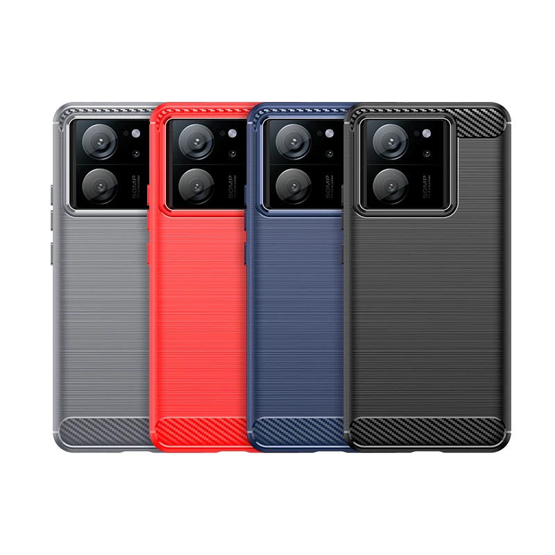 For Xiaomi Redmi K60 Ultra Carbon Fiber Drawing Series Scratch Resistant Shock Absorption Soft TPU Back Cover Case
