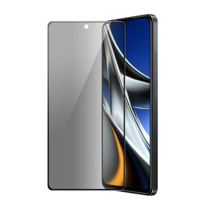 1PCS ENKAY For Xiaomi Poco F5 Pro Straw Hat Prince Anti-Peeping Series 0.26mm 9H 6D Curved Hot-bending Full-screen Cover Tempered Glass Protective Film 