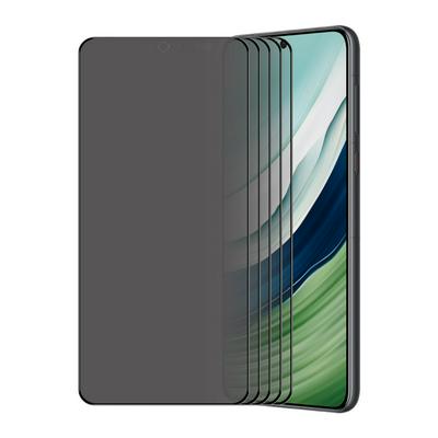 5PCS ENKAY For Huawei Mate 60 Straw Hat Prince Anti-Peeping Series 0.26mm 9H 6D Curved Hot-bending Full-screen Cover Tempered Glass Protective Film