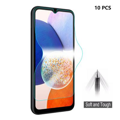 10PCS ENKAY for Samsung Galaxy A14 Straw Hat Prince 3D Full Screen Protection Soft Type Hydraulic Film