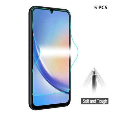 5PCS ENKAY for Samsung Galaxy A34 Straw Hat Prince 3D Full Screen Protection Soft Type Hydraulic Film