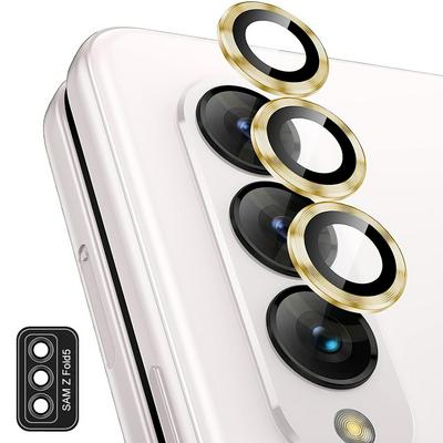 3pcs/set Hat-Prince ENKAY for Samsung Galaxy Z Fold5 Alloy Metal Lens Protector + Tempered Glass Rear Camera Protection Ring