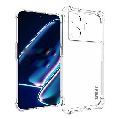 ENKAY Hat-Prince For OPPO Realme GT Neo5 SE 5G Four Corners Thickened Anti-fall Transparent TPU Back Cover Phone Case