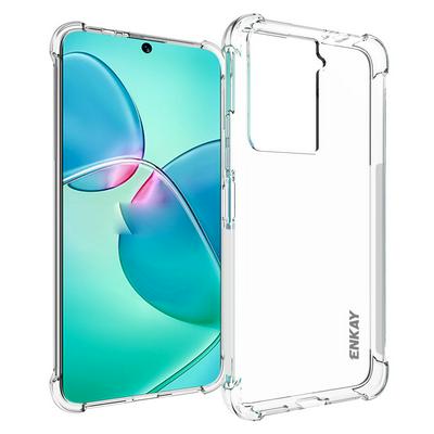 ENKAY Hat-Prince For HTC U23 Four Corners Thickened Anti-fall Transparent TPU Back Cover Phone Case