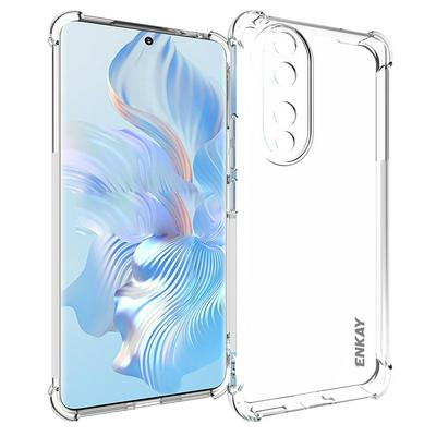 ENKAY Hat-Prince For Honor 90 Four Corners Thickened Anti-fall Transparent TPU Back Cover Phone Case