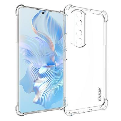ENKAY Hat-Prince For Honor 90 Pro Four Corners Thickened Anti-fall Transparent TPU Back Cover Phone Case