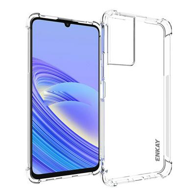 ENKAY Hat-Prince For TCL 40 SE Four Corners Thickened Anti-fall Transparent TPU Back Cover Phone Case