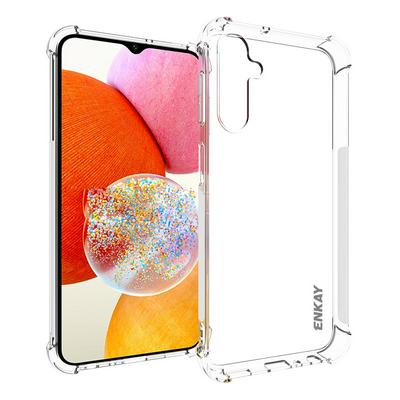 ENKAY Hat-Prince For Samsung Galaxy A25 Four Corners Thickened Anti-fall Transparent TPU Back Cover Phone Case