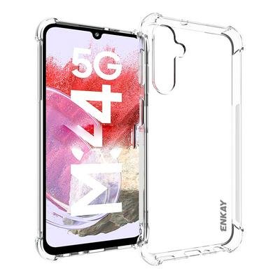 ENKAY Hat-Prince For Samsung Galaxy M34 5G Four Corners Thickened Anti-fall Transparent TPU Back Cover Phone Case