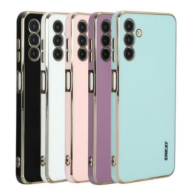 ENKAY Hat-Prince For Samsung Galaxy A14 5G Precise Cutout Flexible TPU Anti-fall Electroplating Back Cover Phone Case