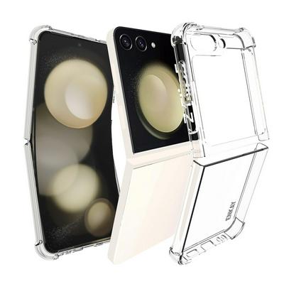 ENKAY Hat-Prince For Samsung Galaxy Z Flip5 Four Corners Thickened Anti-fall Transparent TPU Back Cover Phone Case