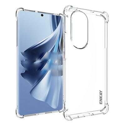 ENKAY Hat-Prince For Oppo Reno 10 Pro Four Corners Thickened Anti-fall Transparent TPU Back Cover Phone Case