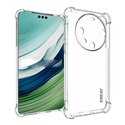 ENKAY Hat-Prince For Huawei Mate 60 Pro Four Corners Thickened Anti-fall Transparent TPU Back Cover Phone Case
