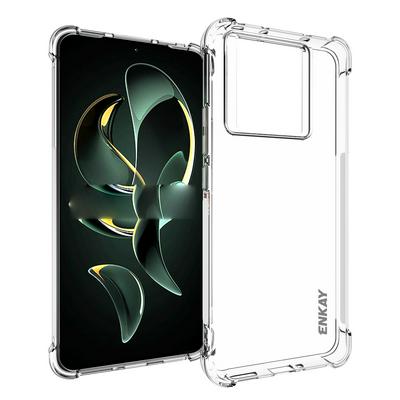 ENKAY Hat-Prince For Xiaomi 13T 5G Four Corners Thickened Anti-fall Transparent TPU Back Cover Phone Case