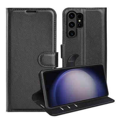 For Samsung Galaxy S24 Ultra Pattern Single Folded Edge Folio Flip Leather Wallet Phone Case