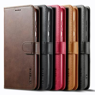 LC.IMEEKE For Samsung Galaxy S23 Magnetic Button Calf pattern PU Leather + TPU Wallet Phone Case