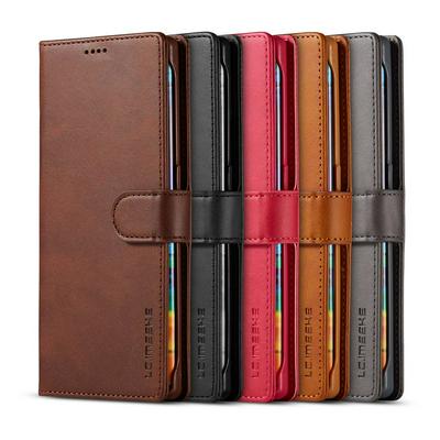 LC.IMEEKE For Honor 50 Lite Magnetic Button Calf pattern PU Leather + TPU Wallet Phone Case