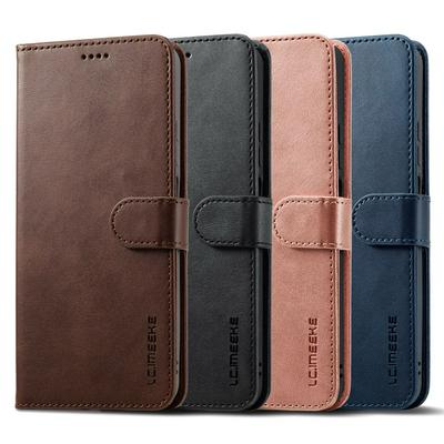 LC.IMEEKE For Oppo A58 4G Magnetic Button Calf pattern PU Leather + TPU Wallet Phone Case