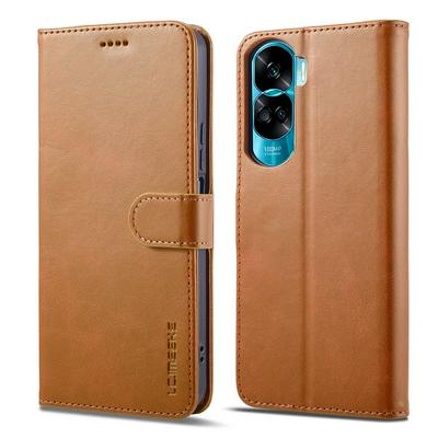 LC.IMEEKE For Honor 90 Lite Magnetic Button Calf pattern PU Leather + TPU Wallet Phone Case