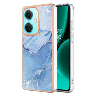 For OnePlus Nord CE 3 IMD Marble Pattern Electroplated Phone Case IMD 2.0mm TPU Skin Anti-Scratch Cover