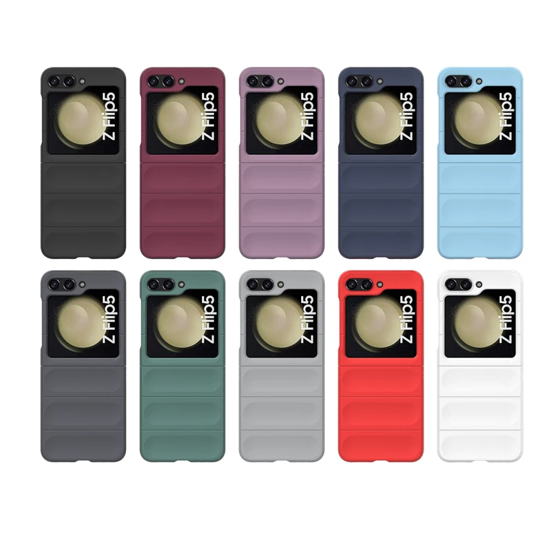For Samsung Galaxy Z Flip 5 Anti-drop Rugged Cell Phone Case Shockproof TPU Back Cover Protector