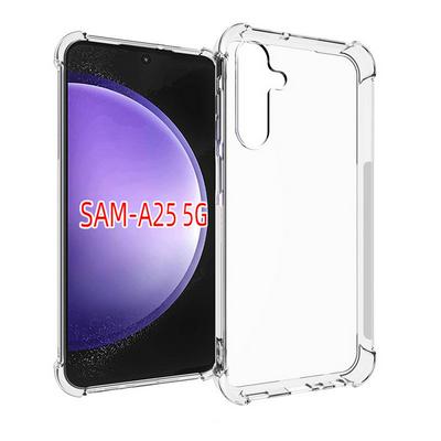 Samsung Galaxy A25 Anti-Fingerprint Non-Slip Waterproof Four Corners Shockproof Transparent Soft TPU Back Cover Protective Case