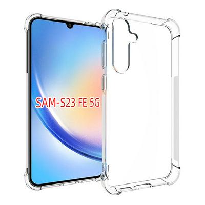 Samsung Galaxy S23 FE Anti-Fingerprint Non-Slip Waterproof Four Corners Shockproof Transparent Soft TPU Back Cover Protective Case
