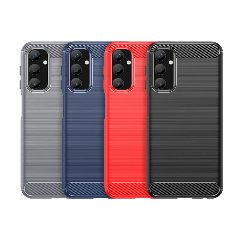 For Samsung Galaxy A25 5G Carbon Fiber Drawing Series Scratch Resistant Shock Absorption Soft TPU Back Cover Case