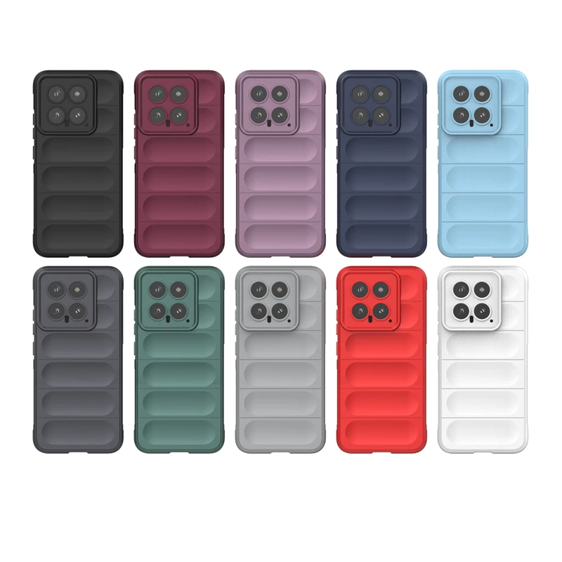 For Xiaomi 14 Anti-drop Rugged Cell Phone Case Shockproof TPU Back Cover Protector