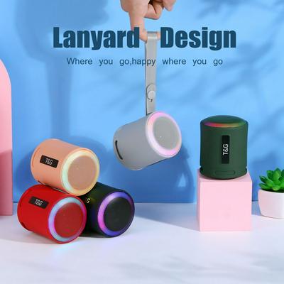 RGB Wireless Bluetooth Speaker TG373 Subwoofer Outdoor Colorful Light Portable Mini Music Center System TF Card /USB/TWS Audio