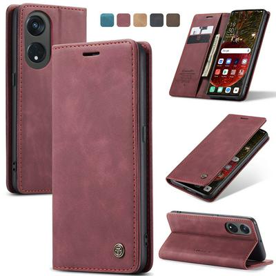 CASEME 013 Series for Oppo Reno 8T 5G Wallet PU Leather Case Foldable Stand Magnetic Auto-absorbed Flip Cover