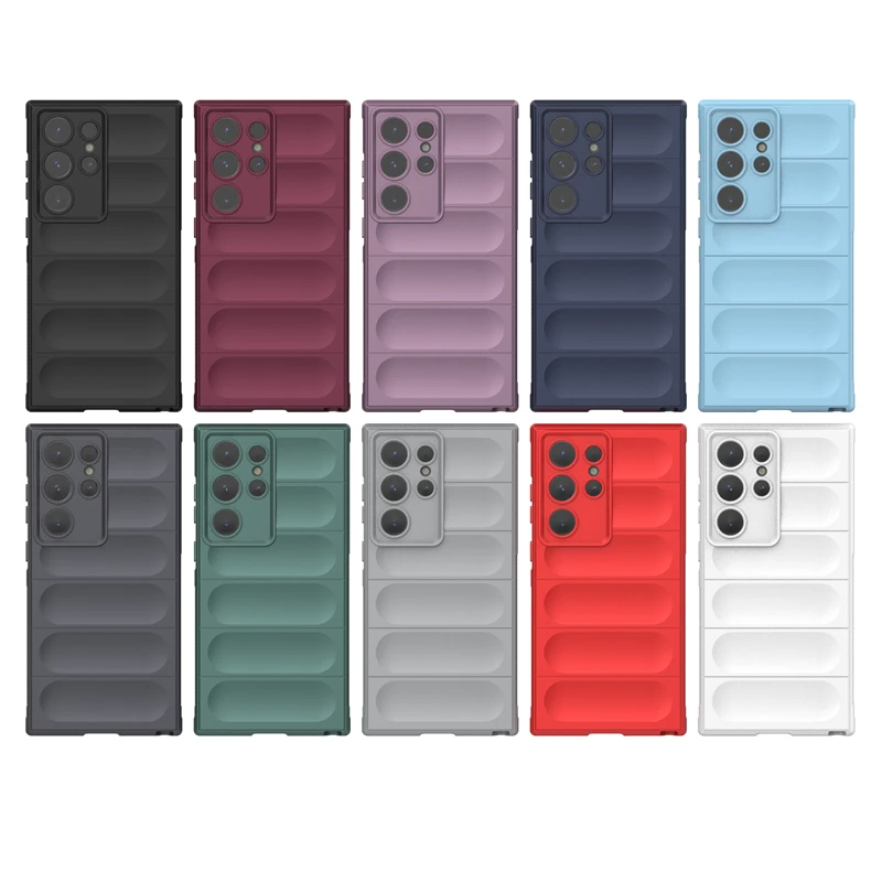 For Samsung Galaxy S24 Ultra Anti-drop Rugged Cell Phone Case Shockproof TPU Back Cover Protector