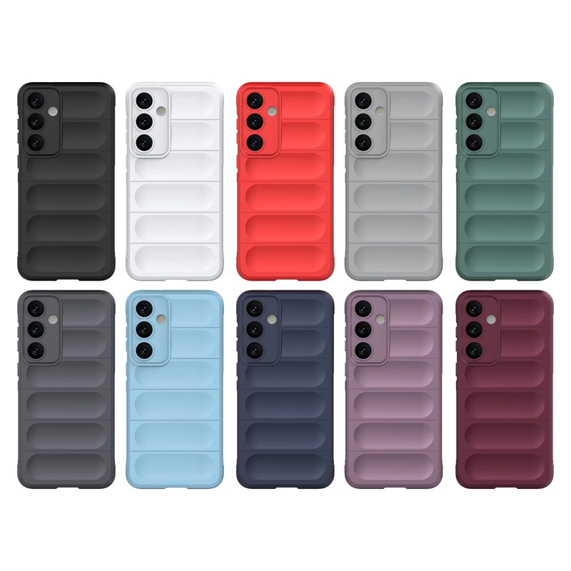For Samsung Galaxy S24 Anti-drop Rugged Cell Phone Case Shockproof TPU Back Cover Protector