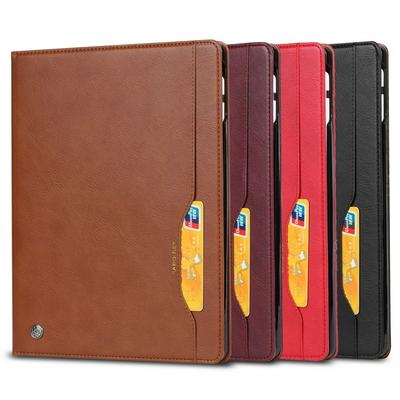 For iPad 12.9 Classic Knead Skin Pattern Magnetic Closure Anti-drop Flip Leather Case with Pen Slot 