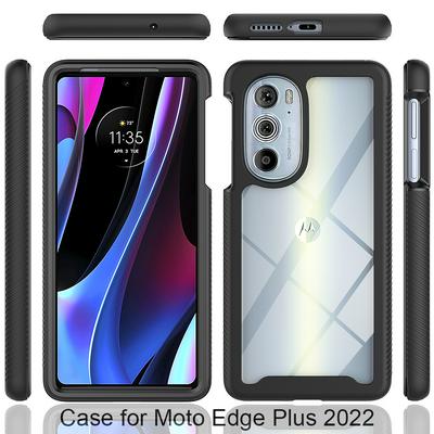 For Motorola Moto Edge 30 Pro / Edge+ 2022 Case Shockproof TPU+PC Phone Back Cover with PET Screen Film