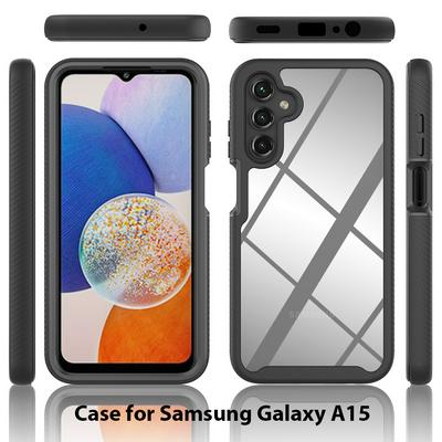 For Samsung Galaxy A15 5G Case Shockproof TPU+PC Phone Back Cover with PET Screen Film